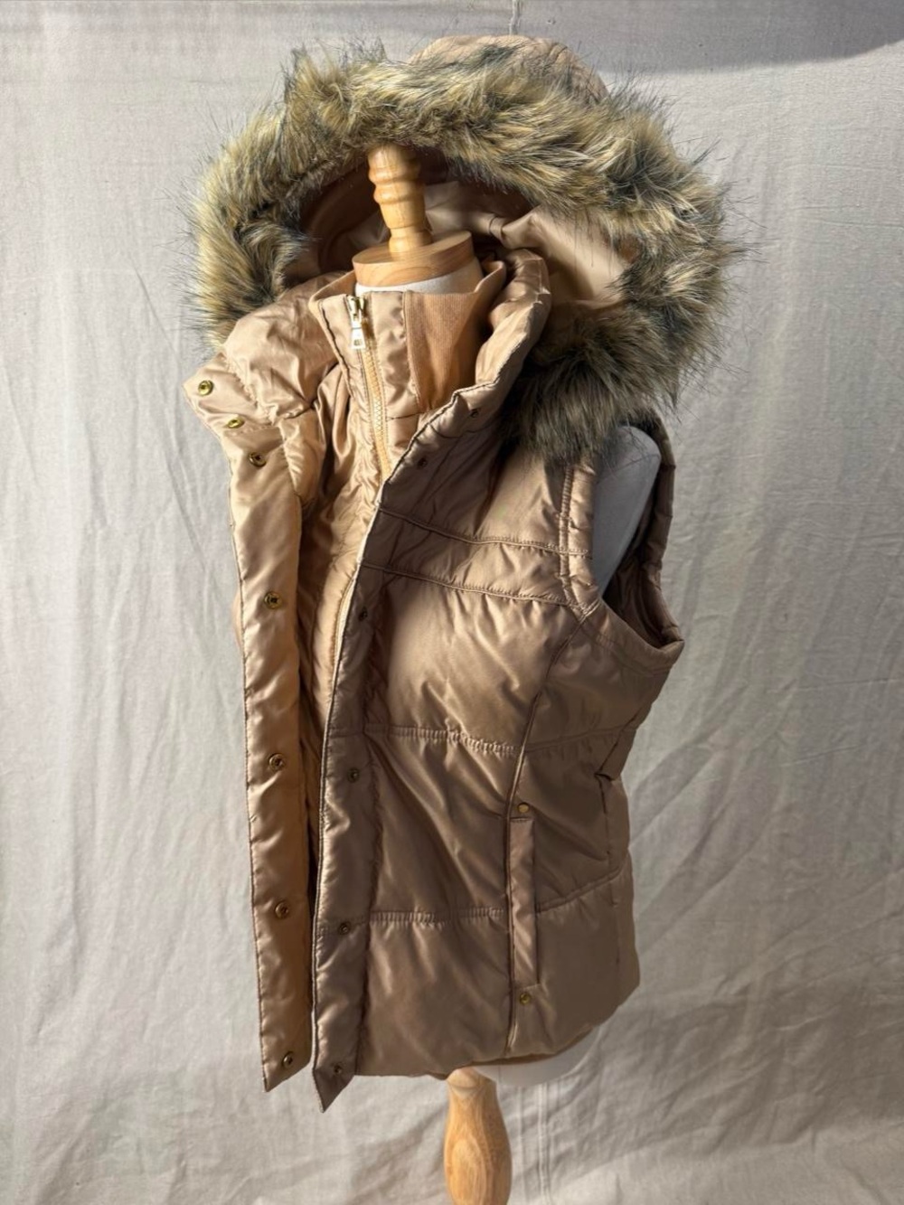 New York & Co Gold Puffer Vest